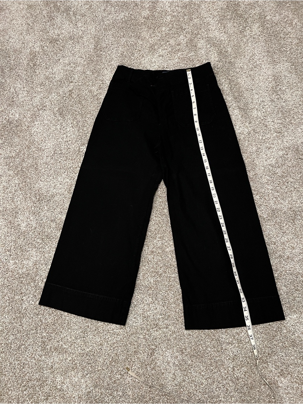 Anthropology Maeve Collette Magic Fabric Crop Wide Leg, 31P, BLACK